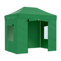 Тент-шатер быстросборный 4321 3х2х3м (раскладывается гармошкой) полиэстер зеленый